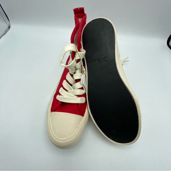 NWT. Zara Kids Red High-Top Sneakers. Size 2,5. - Picture 10 of 13